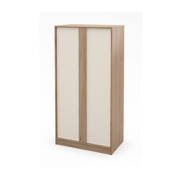 Šatníková skriňa v dekore duba v krémovo-prírodnej farbe 90x180x53 cm Dennis – Marckeric-image-3