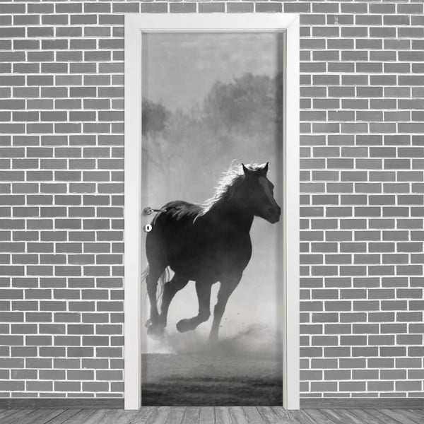 Samolepka na dvere LineArtistica Caballo, 80 × 215 cm