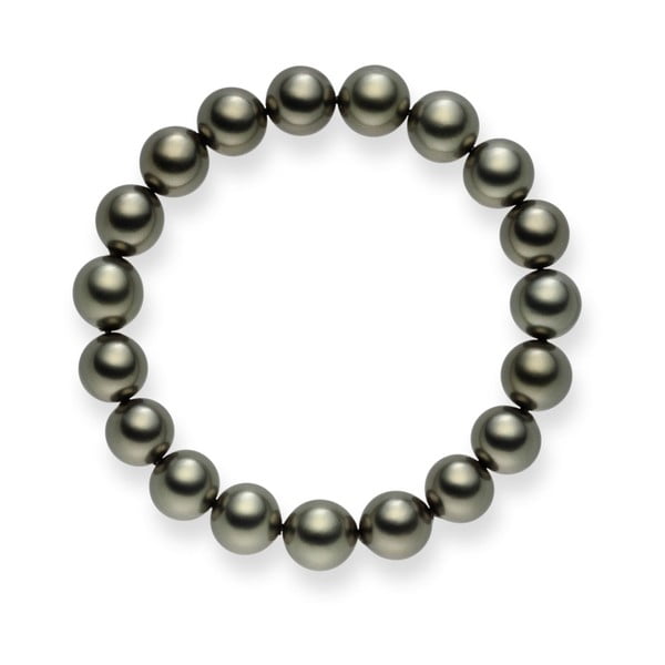 Svetlosivý perlový náramok Pearls Of London Mystic, dĺžka 19 cm