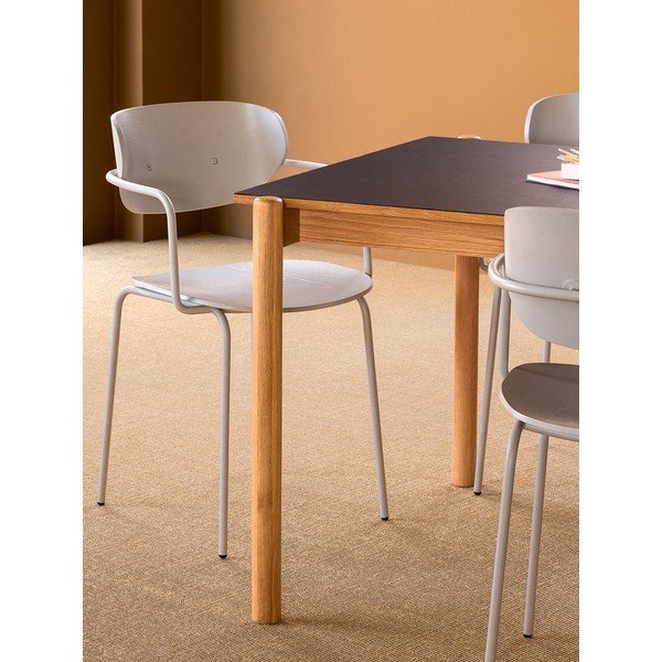 Jedálenský stôl z dubového dreva 107x190 cm Oblique – Hübsch-image-1