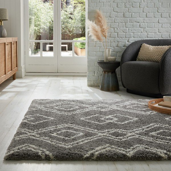 Sivý koberec 200x290 cm Atlas Berber – Flair Rugs-image-1