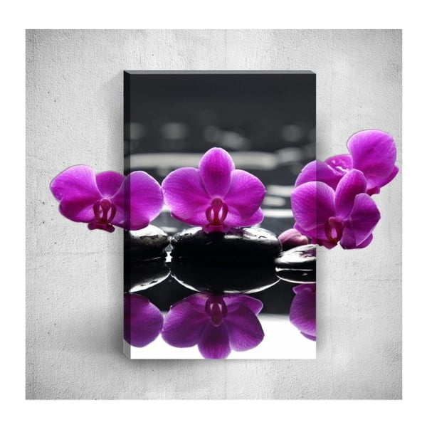 Nástenný 3D obraz Mosticx Purple Flowers, 40 × 60 cm