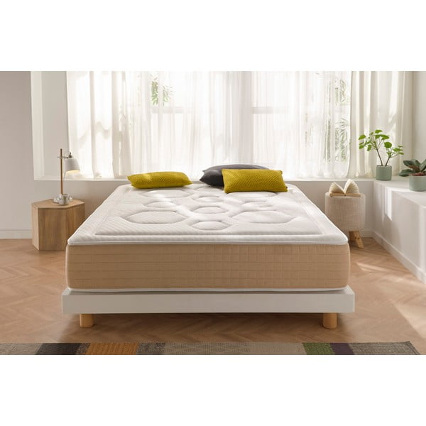 Tvrdý/stredne tvrdý pružinový obojstranný termoregulačný matrac 120x200 cm Hexaflex Bagged Springs Gel – Moonia-image-1