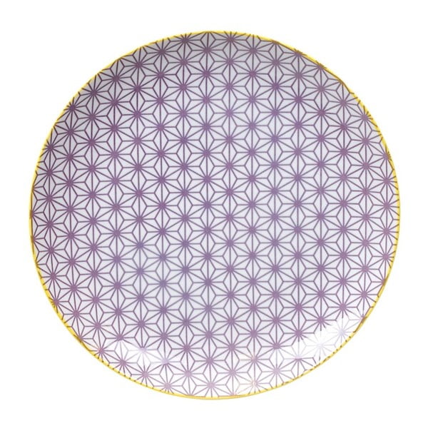 Fialový porcelánový tanier Tokyo Design Studio Star, ⌀ 25,7 cm