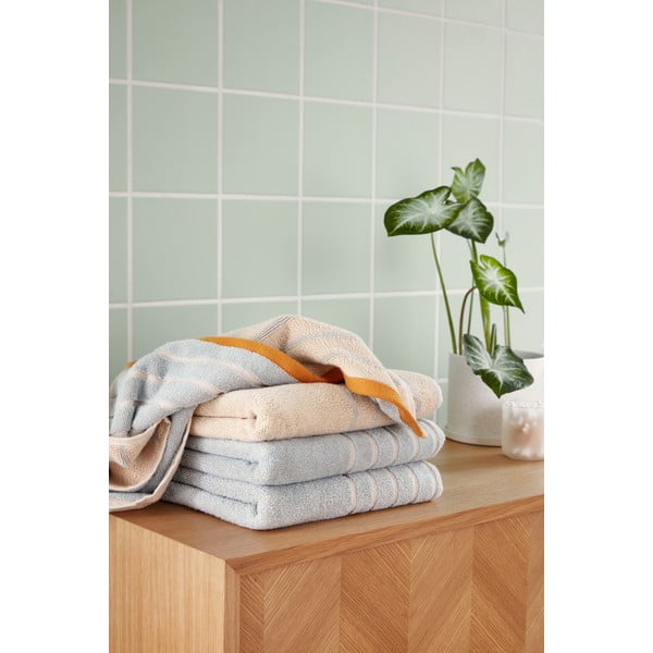 Modro-oranžový bavlnený uterák Hübsch Dora, 50 x 100 cm-image-2