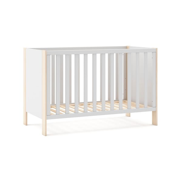 Biela/prírodná postieľka 60x120 cm Esteban - Marckeric-image-3