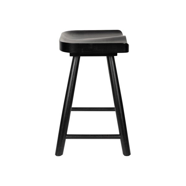 Čierna stolička z dubového dreva Vander – White Label-image-4