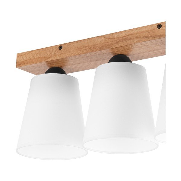 Biele stropné svietidlo s textilným tienidlom ø 15 cm Lula – LAMKUR-image-4