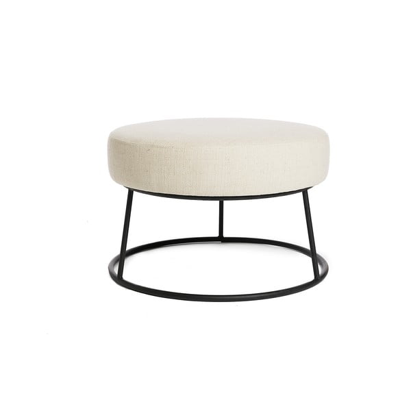 Biela stolička s kovovou konštrukciou Simla Simple, ⌀ 60 cm