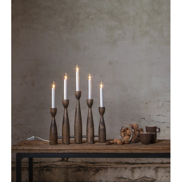 Vianočná svetelná dekorácia do zásuvky v tmavoprírodnej farbe Midja 2.0 – Star Trading-image-2