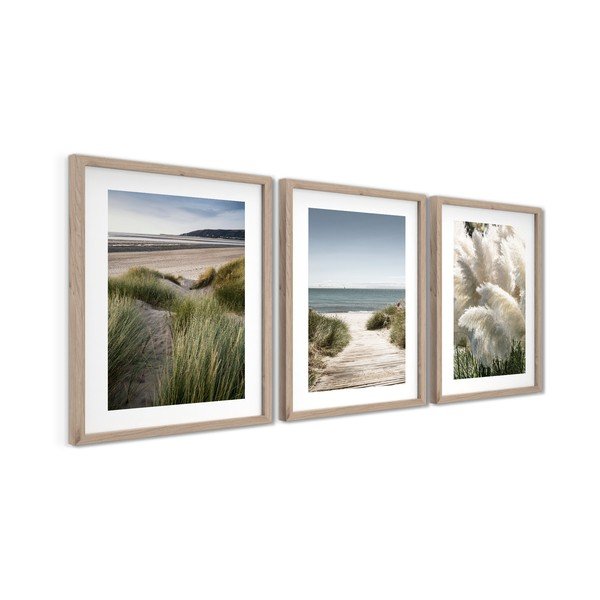 Tlačené obrazy v súprave 3 ks s rámom 30x40 cm Tranquil – Styler-image-4