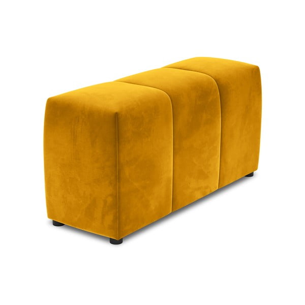 Žltá zamatová podrúčka k modulárnej pohovke Rome Velvet - Cosmopolitan Design