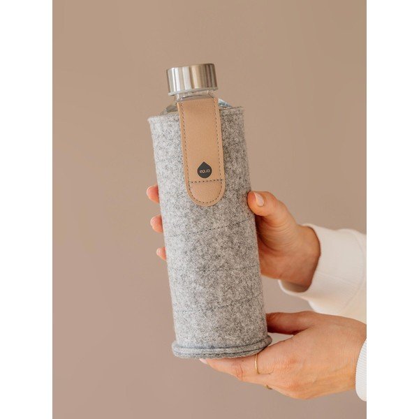 Sklenená fľaša z borosilikátového skla s plsteným obalom Equa Mismatch Sand Sky, 750 ml-image-2