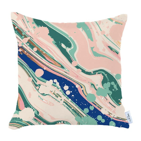 Modro-ružová obliečka na vankúš Mike & Co. NEW YORK Honey Artsy, 43 x 43 cm