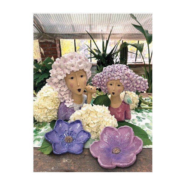 Dekoratívna tácka z polyresínu ø 26 cm Flora – Brandani-image-1