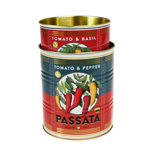 Dekoratívne cínové úložné boxy v súprave 2 ks ø 11x13 cm Passata – Rex London-image-2