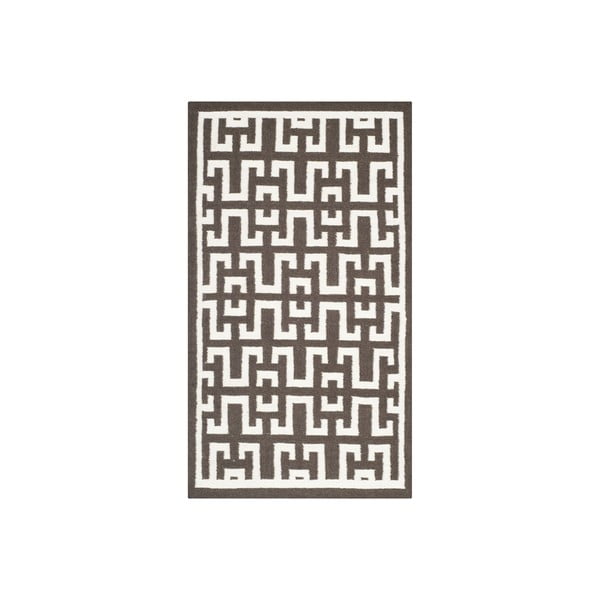 Vlnený koberec Safaj 91x152 cm, hnedý