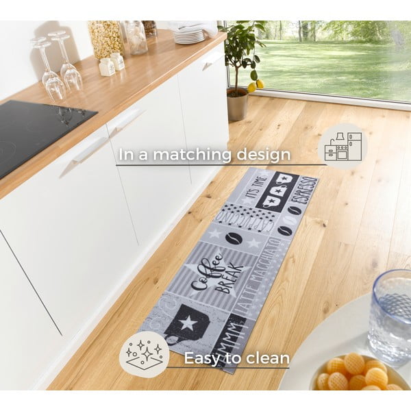 Sivý koberec behúň 50x150 cm Its Time for Espresso – Hanse Home-image-3