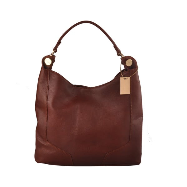 Hnedá kožená kabelka Florence Bags Jabiru