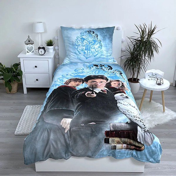 Detské obliečky na jednolôžko z mikrovlákna 140x200 cm Harry Potter - Jerry Fabrics-image-1