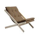 Kávovohnedé skladacie kreslo z bukového dreva Karup Design Boogie Raw/Mocca