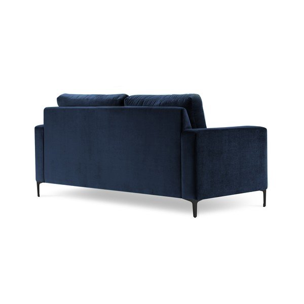 Námorníckymodrá zamatová pohovka Kooko Home Harmony, 158 cm-image-3