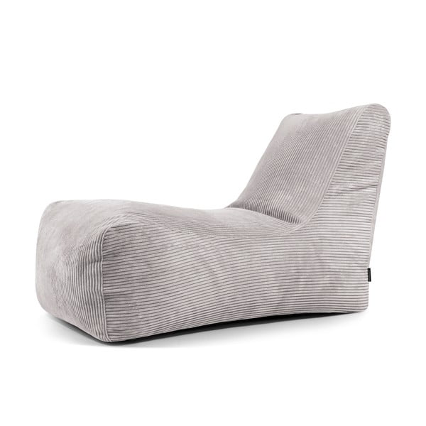 Svetlosivý menčestrový sedací vak Lounge – SLOWDOWN