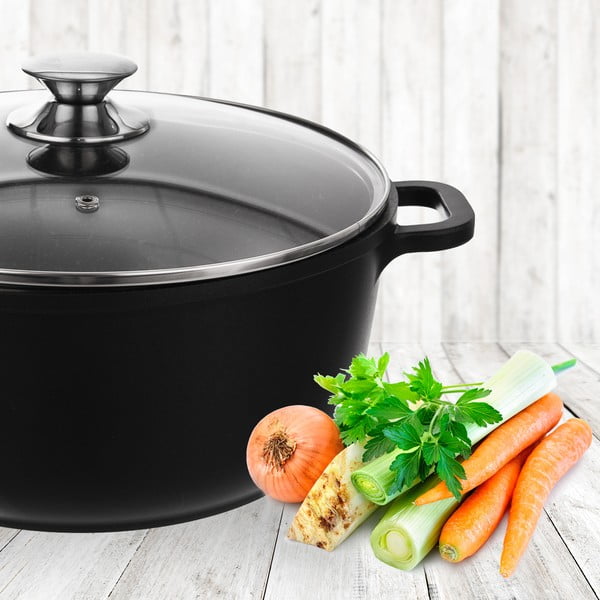 Hliníkový hrniec so sklenenou pokrievkou Orion Grande, 28 cm-image-1