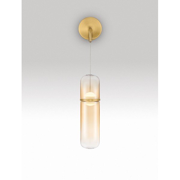 Sklenené LED nástenné svietidlo so stmievačom v zlatej farbe Norma – Nova Luce-image-4