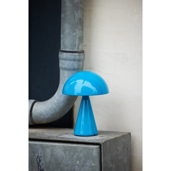 Modrá LED stmievateľná stolová lampa (výška 20 cm) Mush – Hübsch-image-4