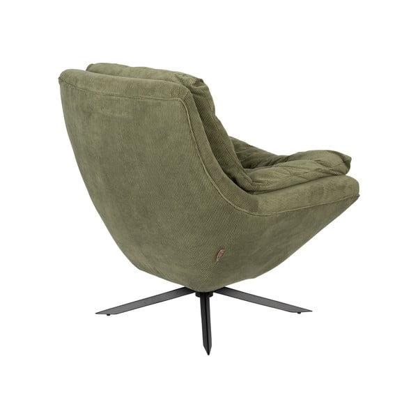 Zelené zamatové kreslo Vince – Dutchbone-image-4