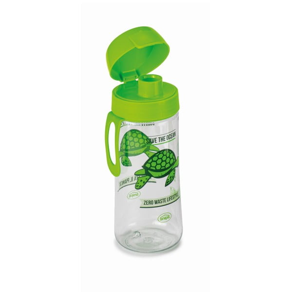Zelená fľaša na vodu Snips Turtle, 500 ml