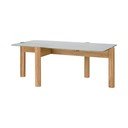 Konferenčný stolík so sklenenou doskou v prírodnej farbe 55x105 cm Kob – noo.ma