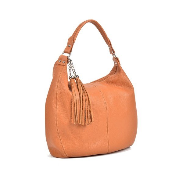 Koňakovohnedá kožená kabelka Sofia Cardoni Bruhna-image-4