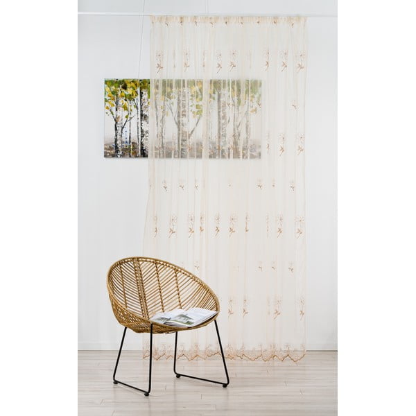 Béžová záclona 140x245 cm Edith – Mendola Fabrics-image-1