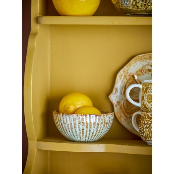 Modrá/béžová servírovacia/na ovocie miska z kameniny 200 ml Fleur – Bloomingville-image-1