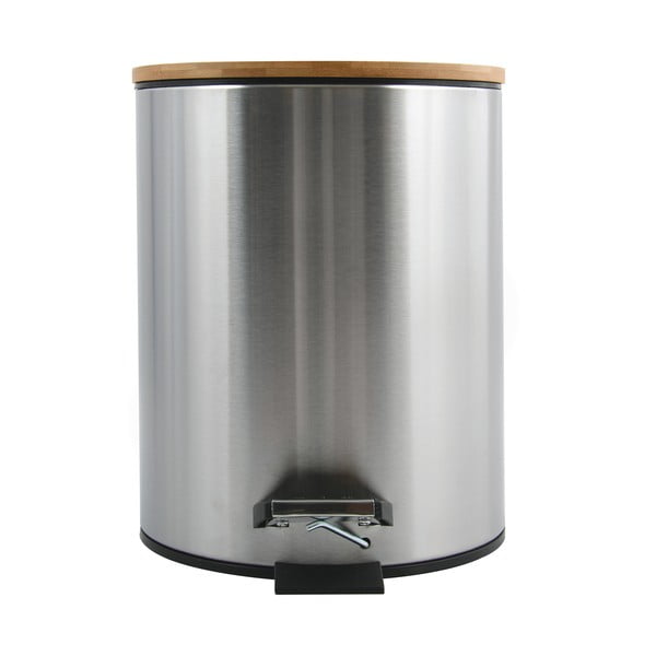 Nášľapný oceľový odpadkový kôš v matne striebornej farbe 5 l Adonis – Spirella-image-3