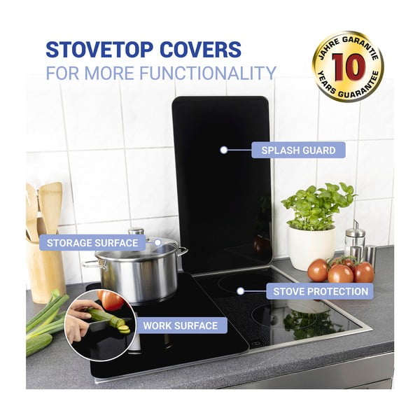 Kryty na sporák v súprave 2 ks z tvrdeného skla 30x52 cm Universal – Wenko-image-4