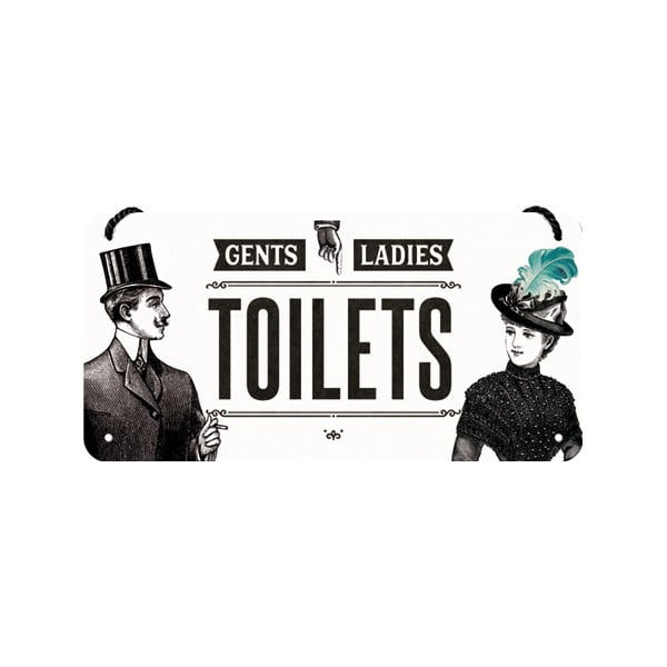 Nástenná dekoratívna ceduľa Postershop Gents and Ladies Toilets