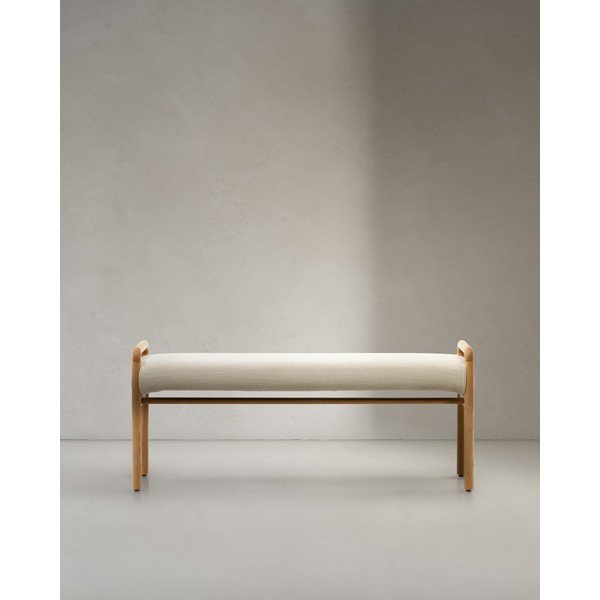 Lavica v krémovej a prírodnej farbe Macaret – Kave Home-image-4