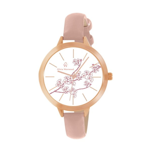 Dámske hodinky s remienkom vo svetloružovej farbe Olivia Westwood Hanna