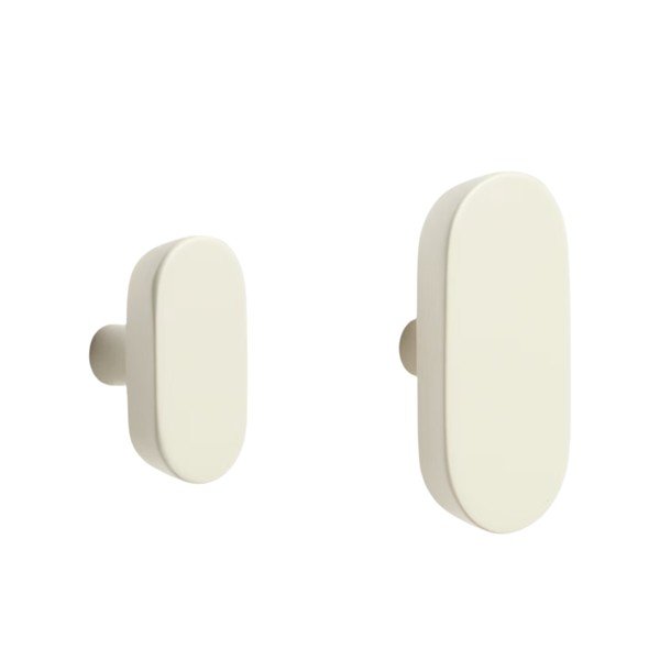 Krémové nástenné háčiky v súprave 2 ks z bukového dreva Arely – Kave Home