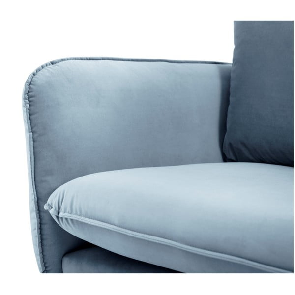 Svetlomodrá zamatová pohovka Cosmopolitan Design Vienna, 160 cm-image-4