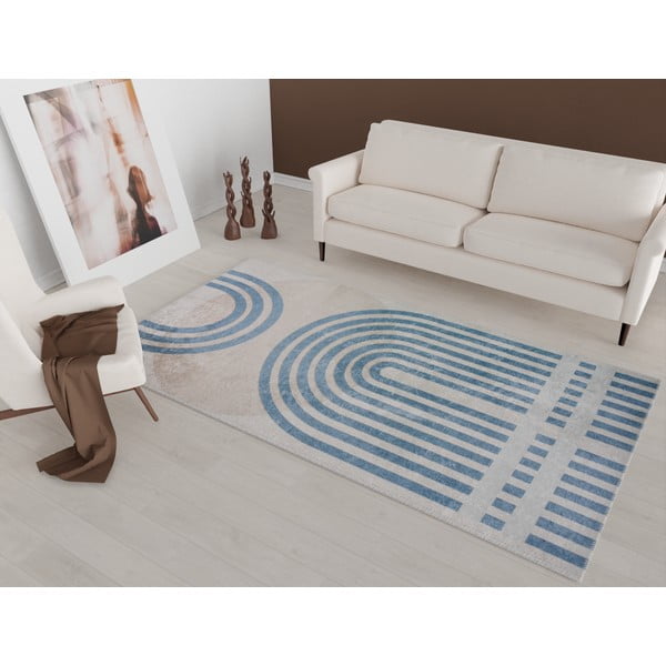 Modrý/sivý koberec 140x80 cm - Vitaus-image-1