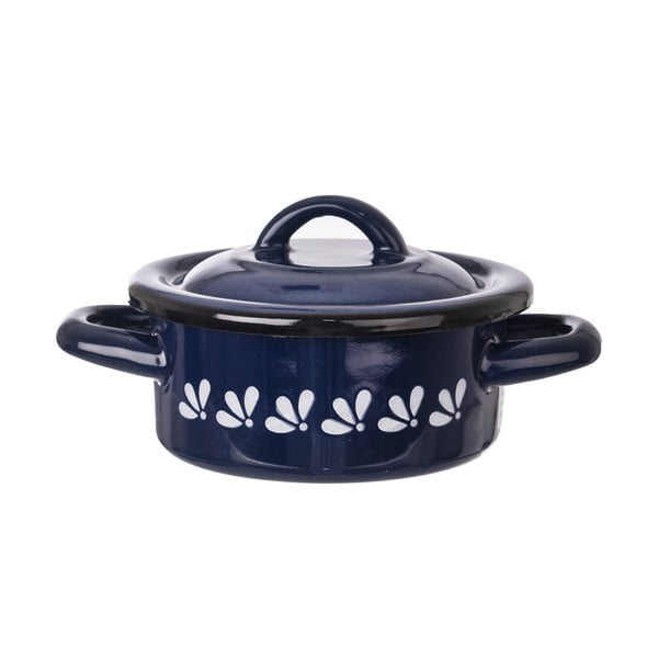 Modrá smaltovaná pokrievka Orion, ⌀ 14 cm-image-2