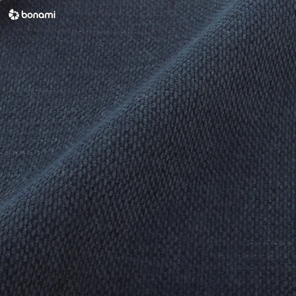 Tmavomodrá čalúnená dvojlôžková posteľ s úložným priestorom a roštom 200x200 cm Kelp – Micadoni Home-image-4