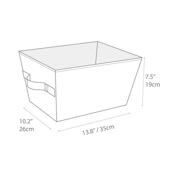 Úložný látkový košík 26x35x19 cm Soft Storage – Bigso Box of Sweden-image-2