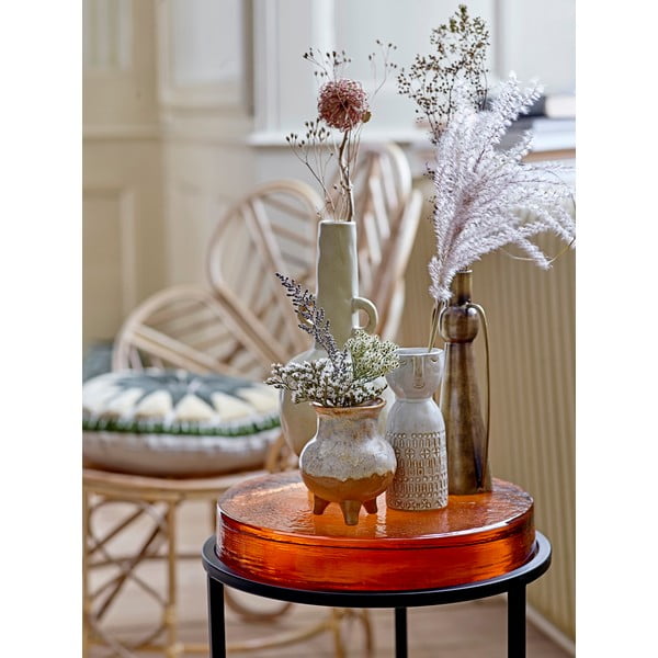 Biela váza z kameniny Bloomingville Geometric-image-2