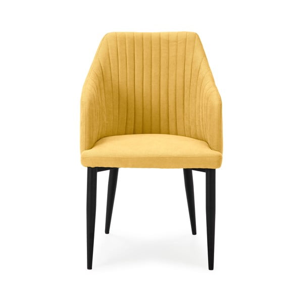 Žlté čalúnené jedálenské kreslá v súprave 2 ks Nadi – Marckeric-image-2
