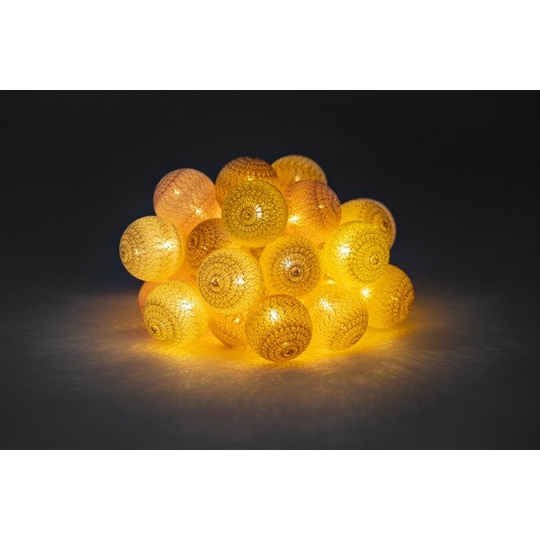 Béžovo-ružová svetelná reťaz s LED žiarovkami LUKKA, 30 svetielok-image-2